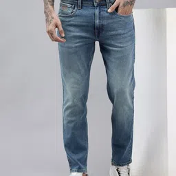 U.S. Polo Assn. Denim Co. Men Cole Tapered Fit Mid-Rise Heavy Fade Stretchable Jeans-picture-46
