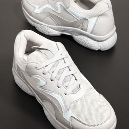 El Paso Women Grey Woven Design Sneakers-image-65