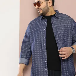 Sztori Men Original Geometric Printed Pure Cotton Casual Shirt-image-27