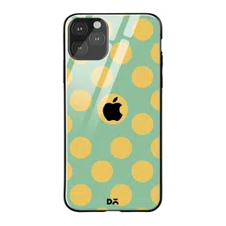 DailyObjects Green & Yellow Polka iPhone 11 Pro Glass Case-27