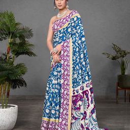 Anouk Kalamkari Pure Cotton Designer Bagru Saree-picture-9
