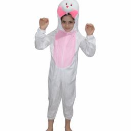 Kaku Fancy Dresses Rabbit  Animal Theme Costume Set - White & Pink-image-29