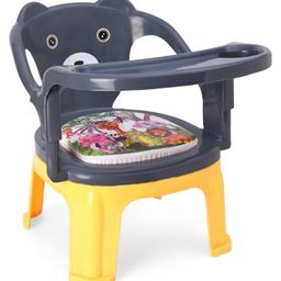 Kids Multi Purpose Chair With Feeding Tray - Grey & Yellow-image-24
