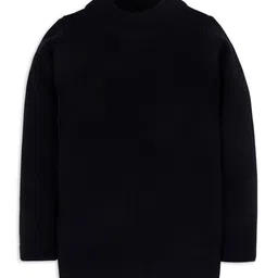 RVK Full Sleeves Solid Stretchable Skivvy Pullover Sweater - Black-picture-38