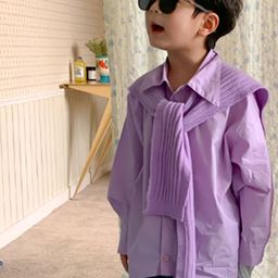 LULU & SKY Boys Vertical Striped Spread Collar Oversized Cotton Casual Shirt-image-77