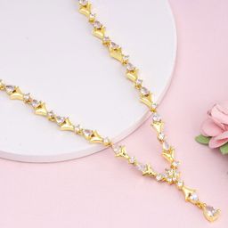 GIVA 925 Sterling Silver Gold-Plated Golden Glinting Joy Zircon Necklace-image-64