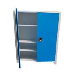 Rimsha Storage Cabinet with Double Door & Central Lock 1000x450x1800 mm Free Standing Mild Steel for Industrial Use-picture-22