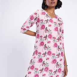 Anouk Rustic V-Neck Floral Printed Straight Kurta-image-95