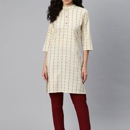 Ives Women Geometric Printed Kurta-image-27