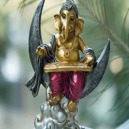 Craftlayout Statue Gold-Toned Lord Ganesh Religious Idol Showpiece-image-62