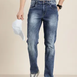 HERE&NOW Men Slim Fit Light Fade Stretchable Jeans-image-75