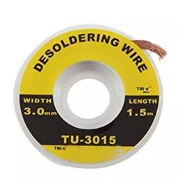 SCHOFIC Desoldering Braid / Solder Remover Wick Premium Grade Copper 3 mm Width 1.5 m Length (Pack of 2)-27