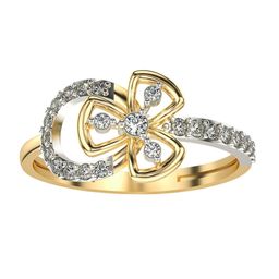 VALANOVA 14KT Gold Diamond Studded Ring 1.94 g-image-10
