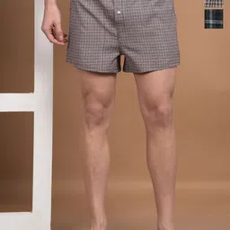 Dollar Pack Of 3 Checked Cotton Boxers TSSO-01-CHECK456-PO3-image-87