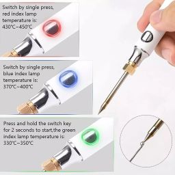 Amici Tools USB Powered Soldering Iron 8 W 3-Speed Temperature Adjustment with 1 m USB Cable and Stand image 3