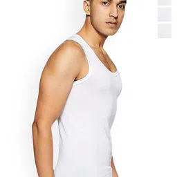 CAVENDERS Pack of 4 Cotton Scoop Neck Basic Vest soft White Premium quality Dno-v169st-image-53