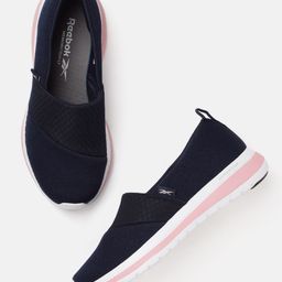 Reebok Women Navy Blue Woven Design Memory Tech Fortune Walker Shoes-image-20