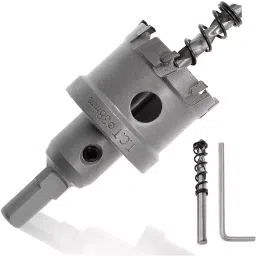 uptodatetools Hole Saw Cutter Drill Bit Masonry Type Round Shank 38 mm Diameter Chrome Finish image 2