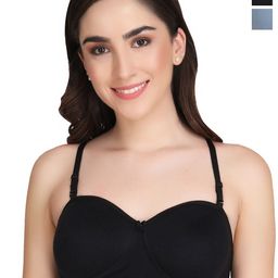 Liigne Pack Of 2 Non-Wired Lightly Padded Everyday Bra With All Day Comfort-14