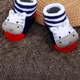 Baby Moo Infants Applique Embellished Soft And Comfortable Anti-Slip Cotton Socks Booties-image-90