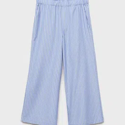 Mango Kids Girls Striped Straight Fit Trousers-picture-17