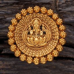 Kushal's Fashion Jewellery Gold-Plated Antique Adjustable Finger Ring-13