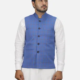 GARGIAN Master Cut Men Blue Polyester Jackets-picture-6