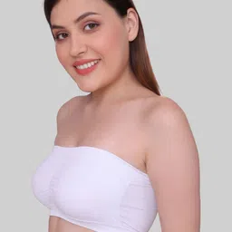 PLUMBURY Pack Of 2 Rapid-Dry Padded Medium Coverage Bandeau Bra With All Day Comfort image 5