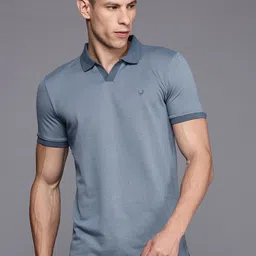 Allen Solly Geometric Self-Design Polo Collar Regular Fit T-shirt-image-100