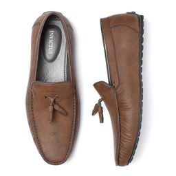 INVICTUS Men Brown Driving Shoes-image-28