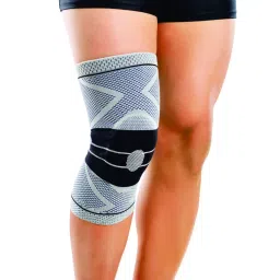 Dyna 3D Knitted Knee Brace (Left) - Black-XL-image-79