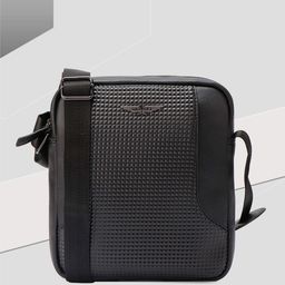 Police Men Textured Leather Messenger Bag-27