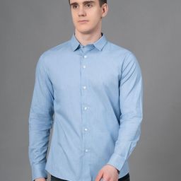 Red Tape Dobby Textured Pure Cotton Shirt-image-47