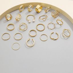 Jewels Galaxy Set Of 23 Gold-Plated Finger Rings-8
