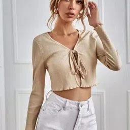 TRENDY ERA Tie-Up Cotton Crop Shrug-picture-16