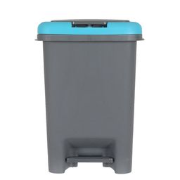 Kuber Industries Grey & Blue Pedal Dustbins 6.5 L-10