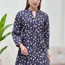 ANJIR Women Floral Printed A-Line Dress-image-43