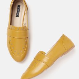 Allen Solly Women Mustard Yellow Solid Slip-Ons-image-27