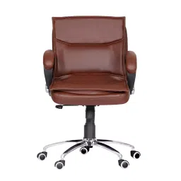 Da URBAN Miller Brown Mid Back Revolving Leatherette Ergonomic Home & Office Executive Chair-image-44