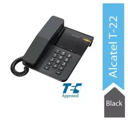 Alcatel T-22 Corded Landline Phone With Flashing Visual Ringer Indicator Black image 2