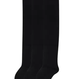 Bonjour Girls Pack Of 3 Black Knee High Stockings-35