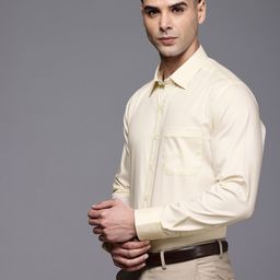Louis Philippe Pure Cotton Self Design Slim Fit Textured Formal Shirt-image-61