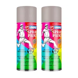 ABRO Colour Spray Paint Can For Metal, Wood, Walls, Automotive Multipurpose Use 400 ml Each High Temperature Silver (Pack of 2)-8