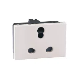 Legrand Indian Standard Socket with Shutter Myrius Classic White 6/16 Amp 3 Module, 6792 29 image 3