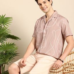 Mast & Harbour Abstract Printed Casual Shirt-image-47