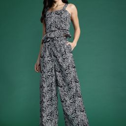DressBerry Women Ethnic Motifs Printed Smocked Top with Trousers Co-Ord Set-picture-10