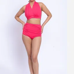 FXM Halter Neck Swim Bikini Set-image-86