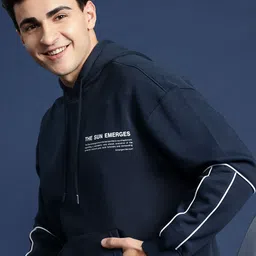 Mast & Harbour Printed Detail Hooded Sweatshirt-picture-19