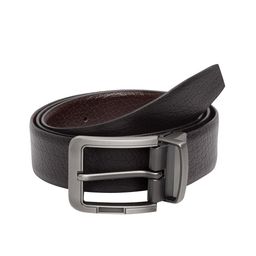 Teakwood Leathers Men Black & Brown Solid Reversible Leather Belt-image-93