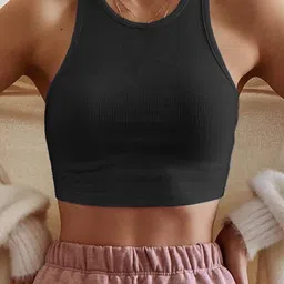 LULU & SKY Round Neck Sleeveless Crop Top-image-14